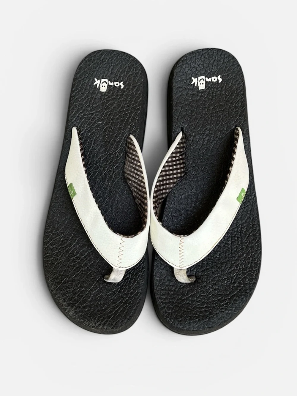 Sanuk Yoga Mat Flip Flop in White SWS2908 Women's Size 9/10